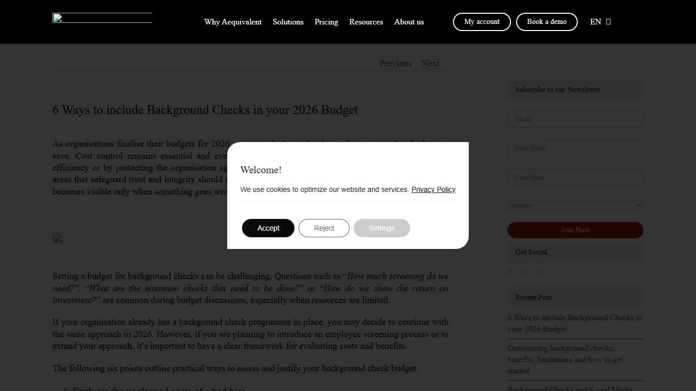 6 Ways to include Background Checks in your 2026 Budget | Aequivalent